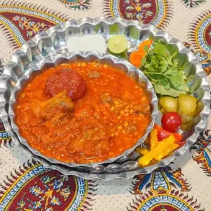 چلو خورشت قیمه بادمجان